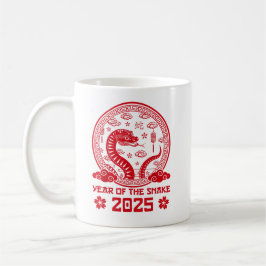 Caneca De Café Ano Novo Chinês 2025 Ano da Cobra