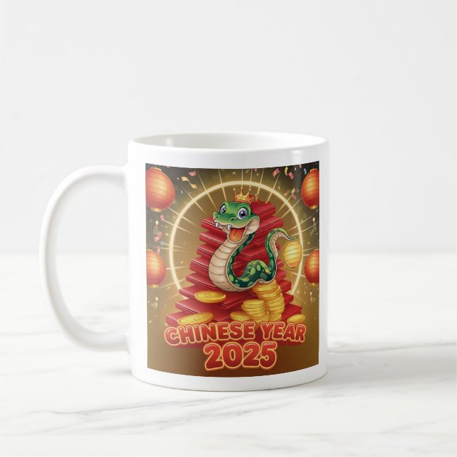 Caneca De Café ano novo chinês cobra de madeira (Esquerda)