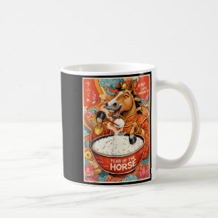 Caneca De Café Ano Novo Chinês Zodiacal do Cavalo 2026 Arroz Home