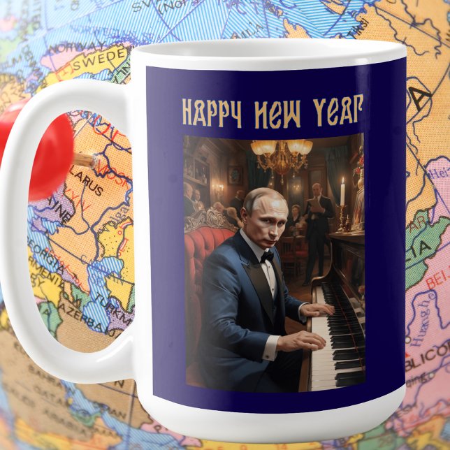 Caneca De Café Ano Novo - Engraçado Vladimir Putin Russo (Criador carregado)