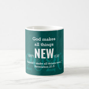 Caneca De Café ANO NOVO FELIZ 2020 Escritura Personalizada TURQUE