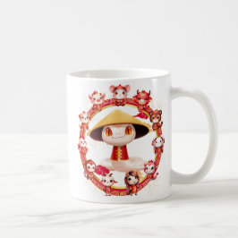 Caneca De Café Ano Novo Lunar Chinês Desenho de Cobra 3