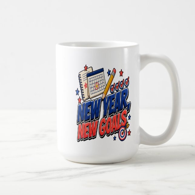Caneca De Café Ano Novo, Novos Objetivos (Direita)