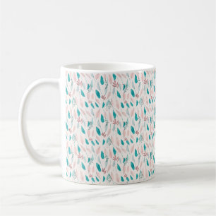 Caneca De Café Ano Redondo de Folhas Orgânicas Mug