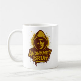 Caneca De Café Anonimato Bruh LOGO -