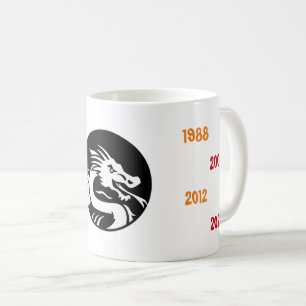 Caneca De Café Anos chineses do Dragão entre 1940 e 2024