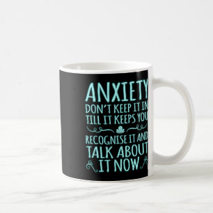 Caneca De Café Ansiedade Fala Sobre O Suporte De Fita De Sensibil