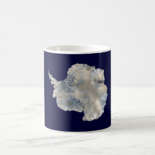 Caneca De Café Antártica (Imagem Azul Marble da NASA)