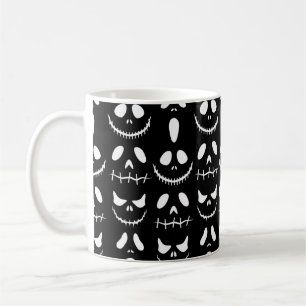 Caneca De Café Antecedentes de Halloween. Padrão sem costura com