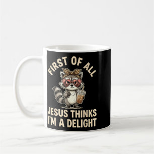 Caneca De Café Antes de Tudo Jesus Acha Que Sou Um Design Delícia