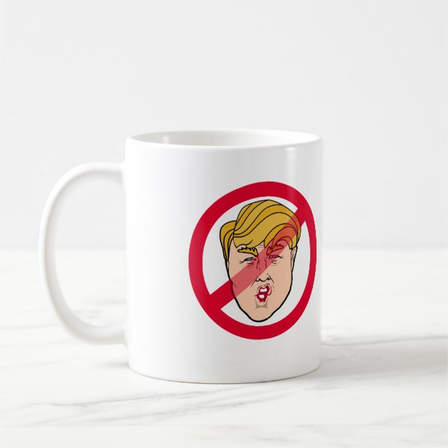 Caneca De Café ANTI caricatura de DONALD - Anti-Trunfo - (Esquerda)
