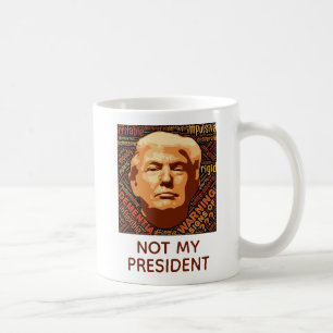 Caneca De Café Anti Donald Trump Não É Meu Presidente Político