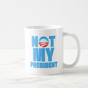 Caneca De Café Anti Obama não meu presidente