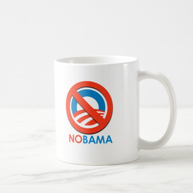 CANECA DE CAFÉ ANTI-OBAMA - NOBAMA (Direita)