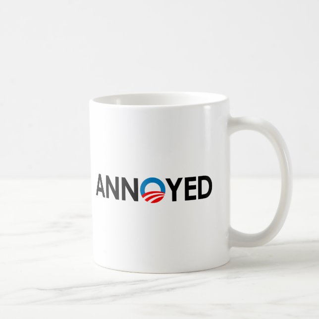 Caneca De Café Anti-Obama - preto irritado (Direita)