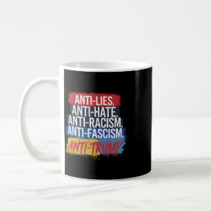 Caneca De Café Anti Ódio Mentiras Racismo Fascismo Resistir Prote