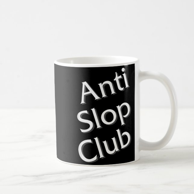 Caneca De Café Anti Slop Club Artificial Intelligence Ai Llm Desi (Direita)