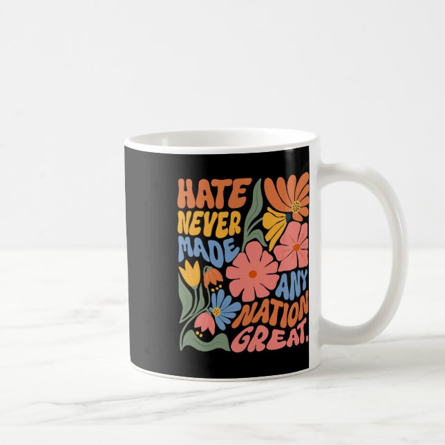 Caneca De Café Anti-Trump Democrata Floral Presidente Liberal (Direita)
