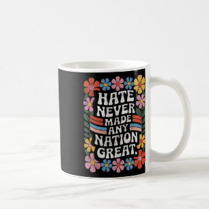 Caneca De Café Anti-Trump Democrata Floral Presidente Liberal 4