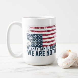 Caneca De Café Anti Trump Flag Design Whiskey Tango Foxtrot