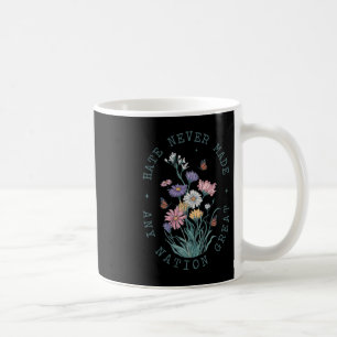 Caneca De Café Anti Trump Floral Borboletas Democrata Presidente