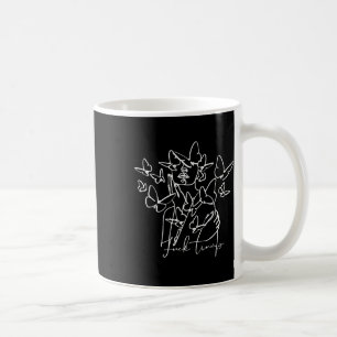 Caneca De Café Anti Trump Floral Butterflies Democrata Presidente