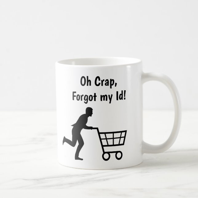 Caneca De Café Anti Trump Humor, Id para Groceries Sarcasm (Direita)