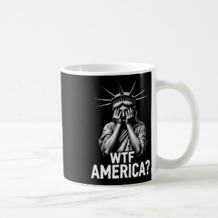 Caneca De Café Anti-trump Política E Democracia Wtf América 2