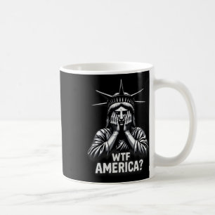 Caneca De Café Anti-trump Política E Democracia Wtf América 3