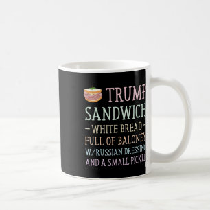 Caneca De Café Anti Trump Sinal de Sandwich Engraçado