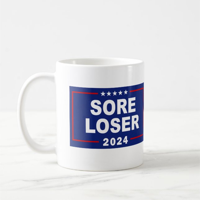 Caneca De Café Anti-Trump Sore Loser 2024 (Esquerda)