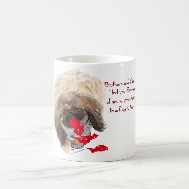 Caneca De Café Anti Valentine Pekingese (Centro)