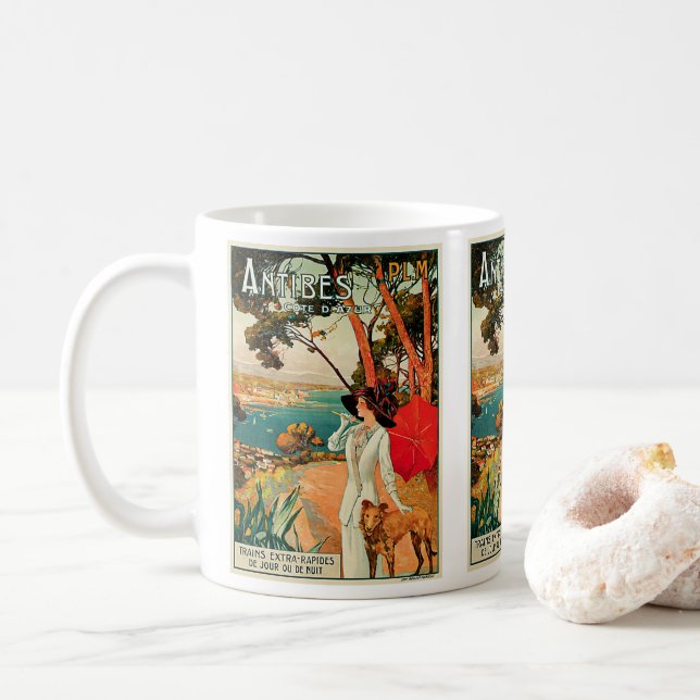 Caneca De Café Antibes ~ Cote D'Azur Coffee Mug (Com Donut)
