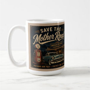 Caneca De Café Antiga Estação de Abastecimento da Rota 66 Nostalg