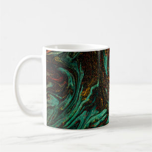 Caneca De Café Antigo cobrir de livro com padrão antigo abstrato