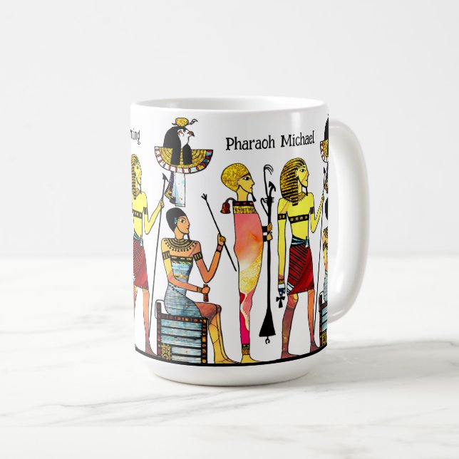 Caneca De Café Antigo Egito Faraó Lavish Ormamentation (Frente Esquerda)