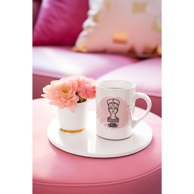Caneca De Café Antigo Egito Rainha Forte Histórica Nefertiti (Criador carregado)