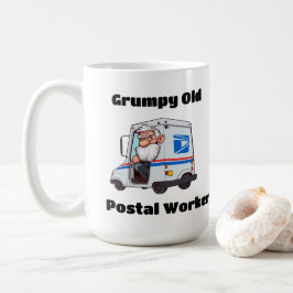 Caneca De Café Antigo Empregado Postal Grumpy