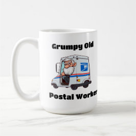 Caneca De Café Antigo Empregado Postal Grumpy