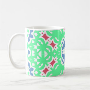 Caneca De Café Antigos azulejos ornamentados talavera méxico. Con
