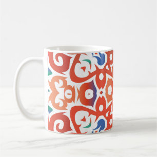 Caneca De Café Antigos azulejos ornamentados talavera méxico. Des