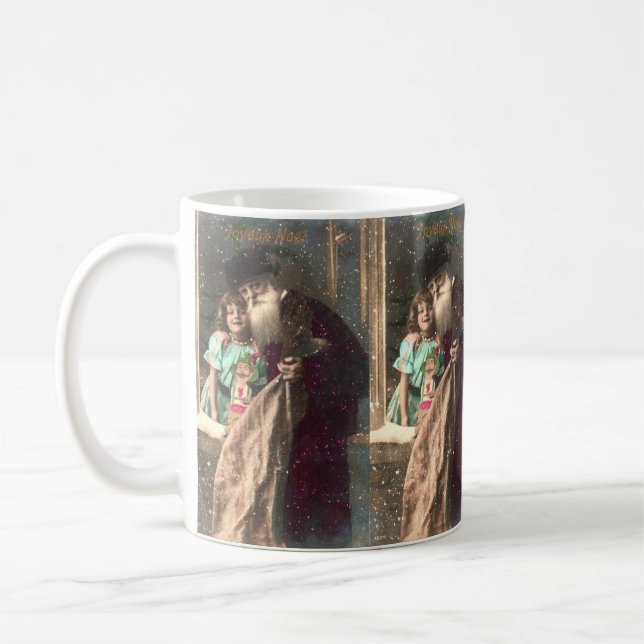 Caneca De Café Antigos Papais noeis e Natal para Garotas (Esquerda)