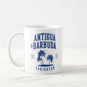 Caneca De Café Antigua e Barbuda Palmeira do Caribe