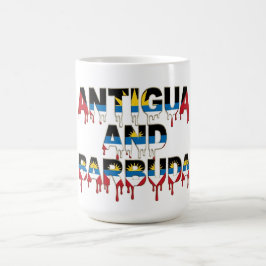 Caneca De Café Antigua Texto Gotejante | Desenho de Bandeira Car
