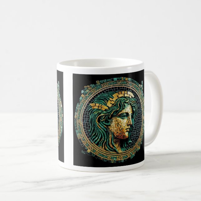 Caneca De Café Antiguamente Grego Mistério Clássico Mug, 11 oz (Frente Esquerda)