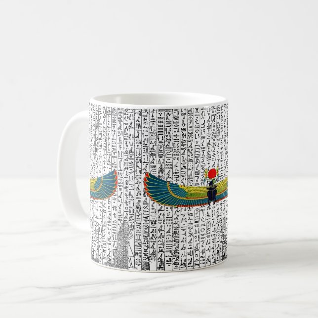 Caneca De Café Antiguamente Pad de Mouse Escaravelho Anado Egípci (Frente Esquerda)