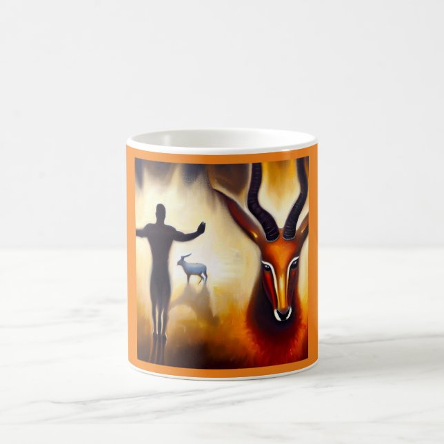 Caneca De Café Antílope de Animal Espírito 3 (Centro)