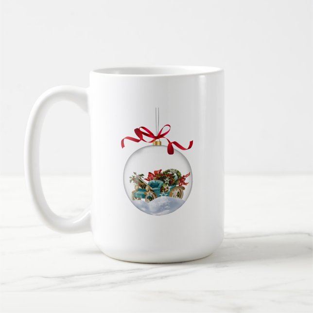 Caneca De Café Antique Car in a Clear Christmas Bauble (Esquerda)