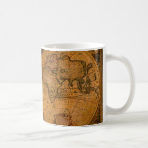 CANECA DE CAFÉ ANTIQUE MAPA