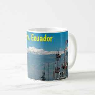 Caneca De Café Antisana vulcano e mastros, Quito, Equador